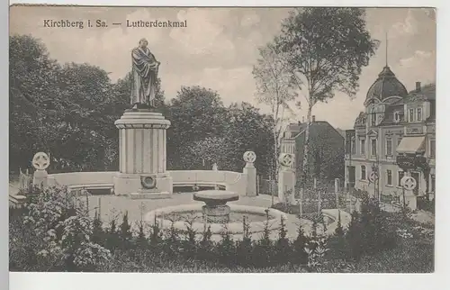 (81599) AK Kirchberg i.Sa., Lutherdenkmal, 1934