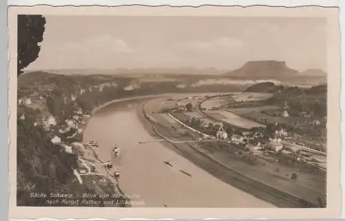 (80904) Foto AK Sächsische Schweiz, Blick von der Bastei, vor 1945