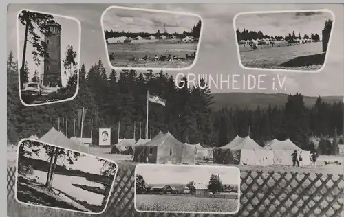 (80875) Foto AK Grünheide i.V., Mehrbildkarte 1964