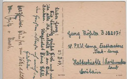 (80873) AK Ebersbach, Lausitzbaude, 1947