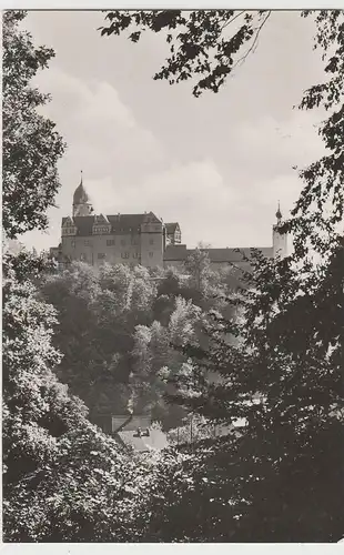 (80409) Foto AK Lunzenau, Schloss Rochsburg, Sonderstempel 1961