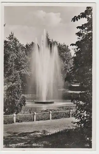 (80080) Foto AK Limbach (Sachsen), Stadtpark, 1939