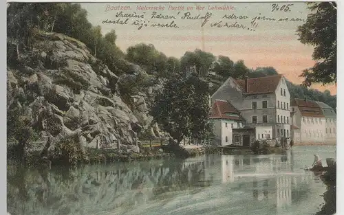 (80034) AK Bautzen, Partie an der Lohmühle, 1905