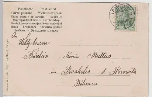 (80034) AK Bautzen, Partie an der Lohmühle, 1905