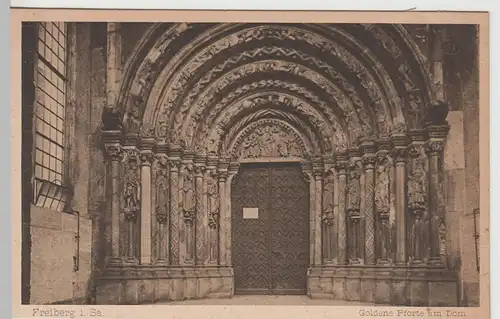 (79937) AK Freiberg, Sa., Dom, Goldene Pforte, vor 1945