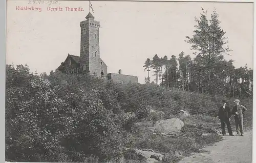 (79219) AK Demitz-Thumitz, Klosterberg, Gipfelbauten 1920