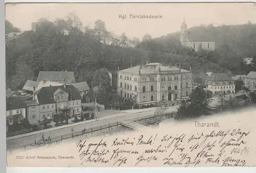 (79215) AK Tharandt, Kgl. Forstakademie, Kirche 1904