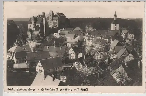 (79160) Foto AK Sächs. Schweiz, Hohnstein, Burg, Stadtkirche, ab 1925