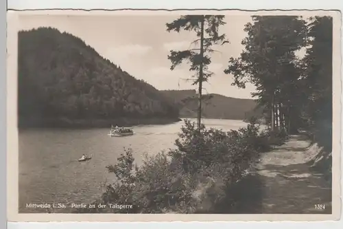 (77597) Foto AK Mittweida, Partie an der Talsperre, vor 1945