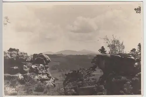 (7679) Foto AK Töpfer, Eisgasse, Zittauer Gebirge, vor 1945