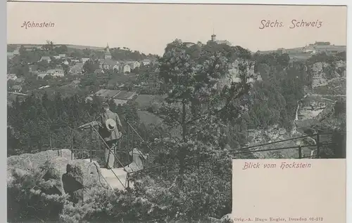 (76311) AK Sächs. Schweiz, Hohnstein, Blick vom Hockstein, bis um 1905