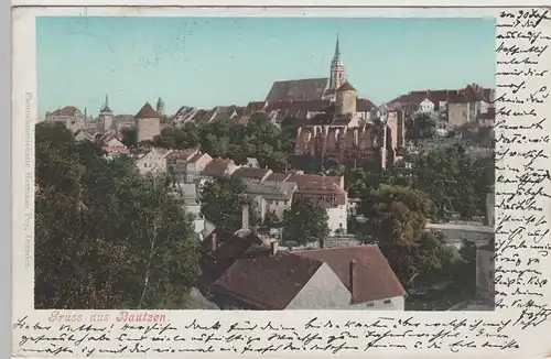 (76303) AK Gruß aus Bautzen, Stadtansicht, bis 1902