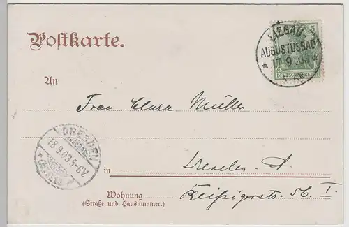 (76276) AK Gruß aus Augustusbad 1903