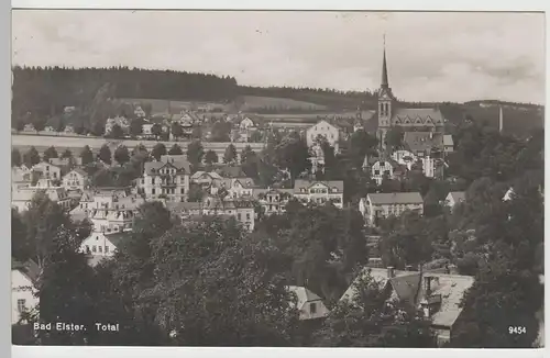(76261) Foto AK Bad Elster, Stadtansicht mit St. Trinitatiskirche 1929