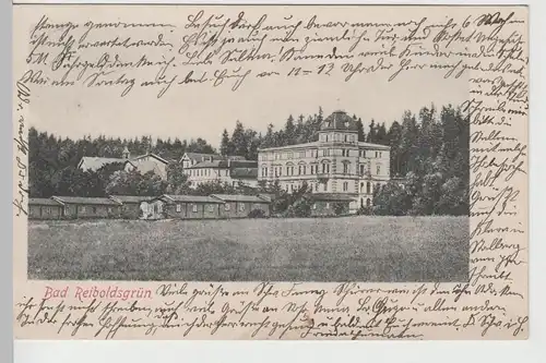 (76170) AK Bad Reiboldsgrün, Vogtl., Krankenhaus, Kurhaus 1906