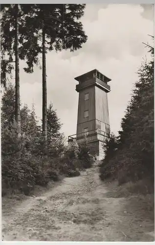 (75432) Foto AK Schönberg, Vogtl., Kapellenberg, Turm 1959