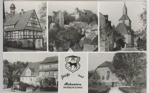 (73750) Foto AK Sächs. Schweiz, Hohnstein, Mehrbild 1974