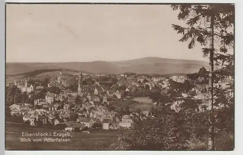 (73541) Foto AK Eibenstock, Erzgeb., Panorama vom Adlerfelsen, vor 1945