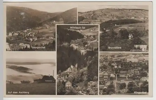 (73523) Foto AK Klingenthal, Sachsen, Aschberg, Brunndöbra, Georgenthal