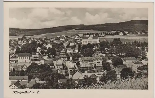 (73522) Foto AK Klingenthal, Sachsen, Panorama, Sonderstempel 1955