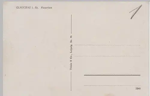 (73509) AK Glauchau, Sachsen, Rosarium, vor 1945