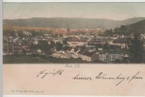 (73493) AK Aue, Erzgeb., Panorama 1901
