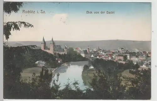 (73489) AK Rochlitz, Sachsen, Panorama, Blick von d. Bastei 1914