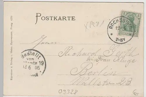 (73487) AK Rochsburg, Ortsansicht mit Schloss Rochsburg 1905