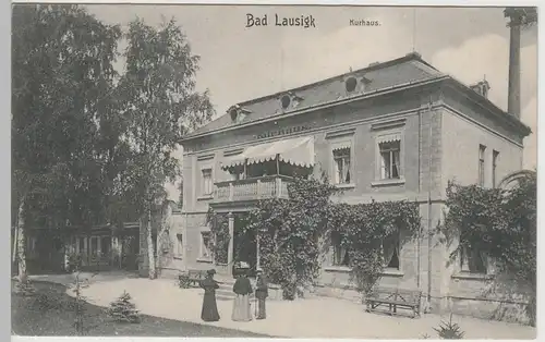 (73463) AK Bad Lausick, Kurhaus, Soldatenkarte 1911