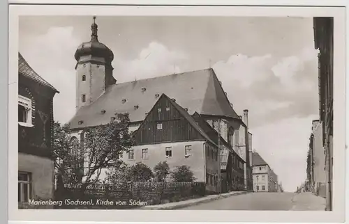 (73426) Foto AK Marienberg, Sachsen, St. Marienkirche, nach 1945