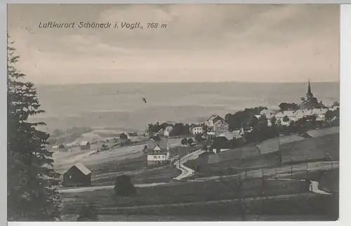 (73422) AK Schöneck, Vogtl., Panorama, Bahnpost 1912