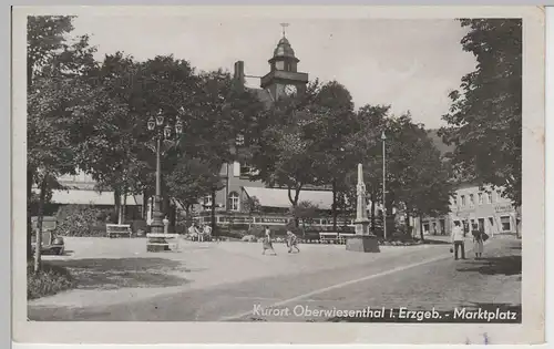 (73404) AK Oberwiesenthal, Marktplatz, Rathaus Hotel, nach 1945