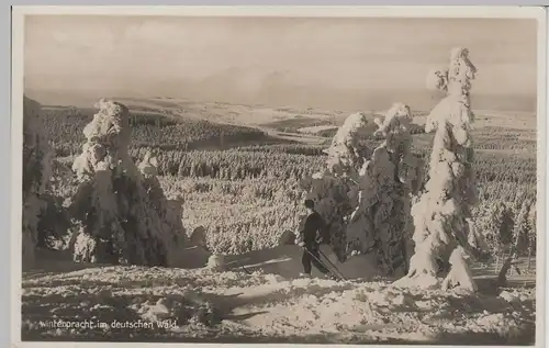 (72484) Foto AK Blick vom Kahleberg nach Schellerhau, Erzgeb. 1935