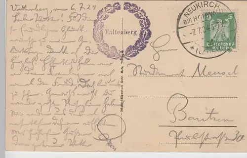 (71241) AK Valtenberg, Gesamtansicht v. Niederneukirch 1924