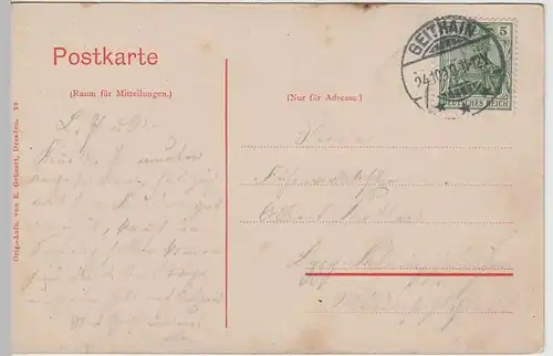 (70903) AK Ossa (Narsdorf), Blick über den Dammteich, 1910