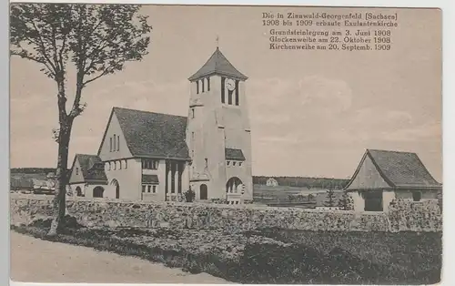 (70834) AK Zinnwald-Georgenfeld, Exulantenkirche, 1909 - 1925