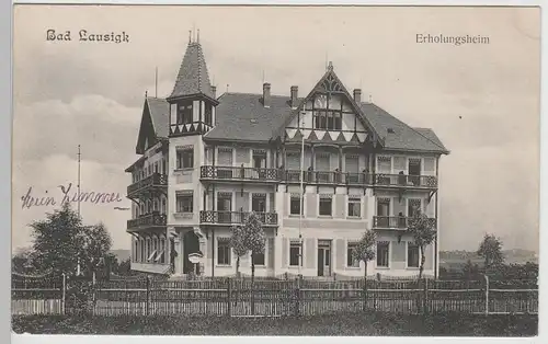 (70831) AK Bad Lausigk (Bad Lausick), Erholungsheim, 1908