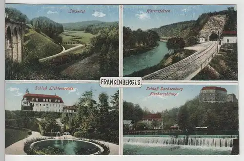 (70803) AK Frankenberg i.Sa., Mehrbildkarte, vor 1920
