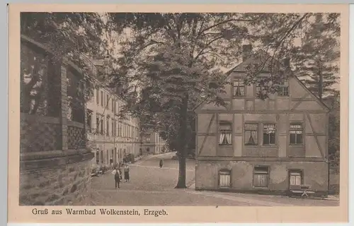 (70772) AK Wolkenstein im Erzgebirge, Straßenpartie, vor 1945