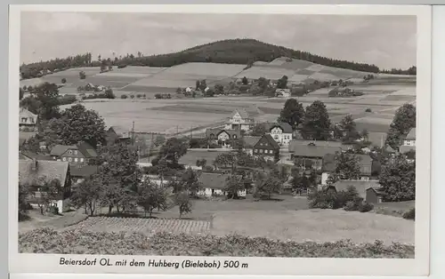 (70655) Foto AK Beiersdorf OL., Gesamtansicht m. Huhber, Bieleboh, vor 1945