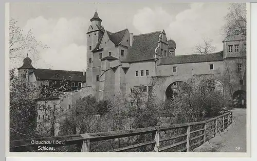 (70643) AK Glauchau i.Sa., Schloss, 1940er