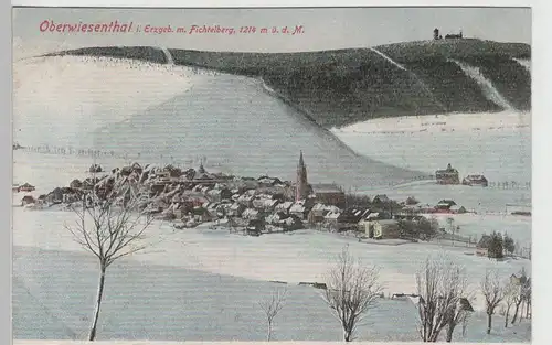 (70603) AK Oberwiesenthal mit Fichtelberg, vor 1920