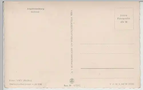 (70598) Foto AK Schloß Augustusburg, 1958