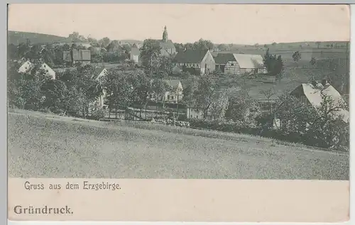 (70586) AK Gruss aus dem Erzgebirge, Gründruck, bis 1905