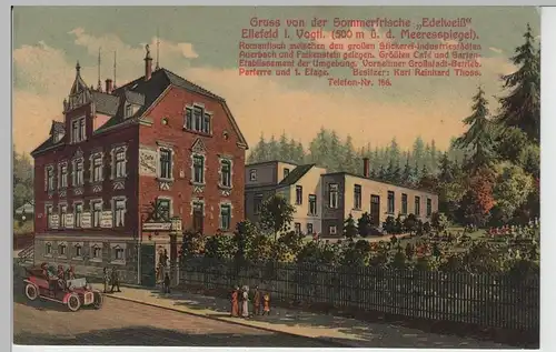 (70583) AK Ellefeld im Vogtland, Sommerfrische "Edelweiß", vor 1920