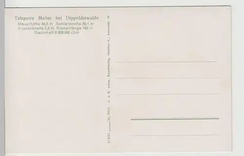 (70578) AK Talsperre Malter bei Dippoldiswalde, Mehrbildkarte vor 1920