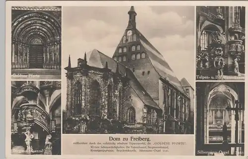 (70552) Foto AK Freiberg i. Sa., Dom, Mehrbildkarte 1951