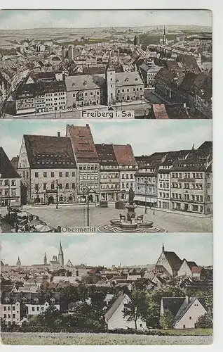 (69279) AK Freiberg, Sachsen, Mehrbild, Obermarkt, vor 1945