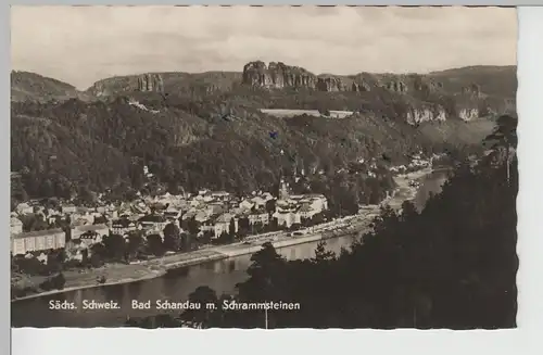 (67297) Foto AK Sächs. Schweiz, Bad Schandau und Schrammsteine 1966