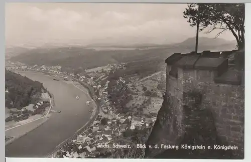 (67282) Foto AK Sächs. Schweiz, Königstein, Blick von d. Festung 1961